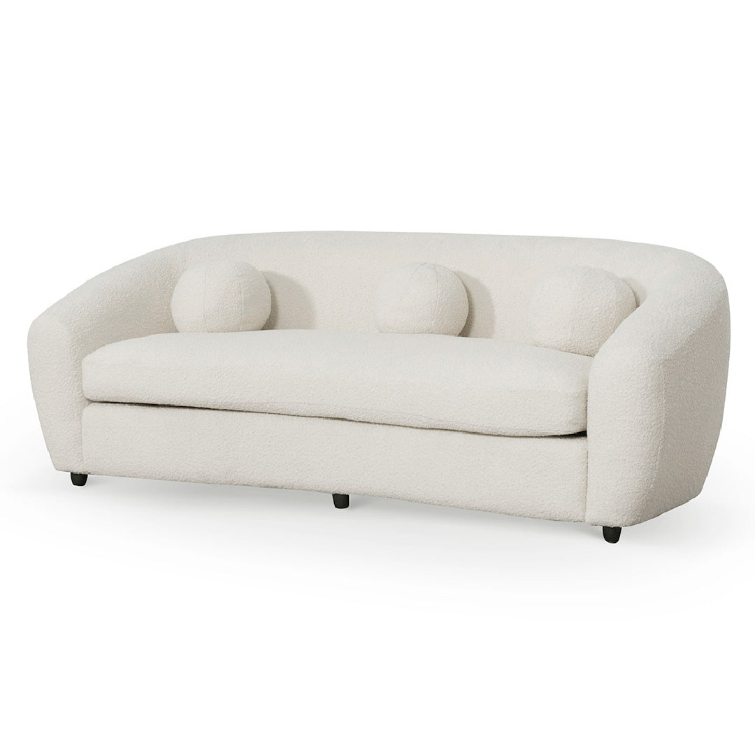 Hurst 3 Seater Sofa - Ivory White Boucle