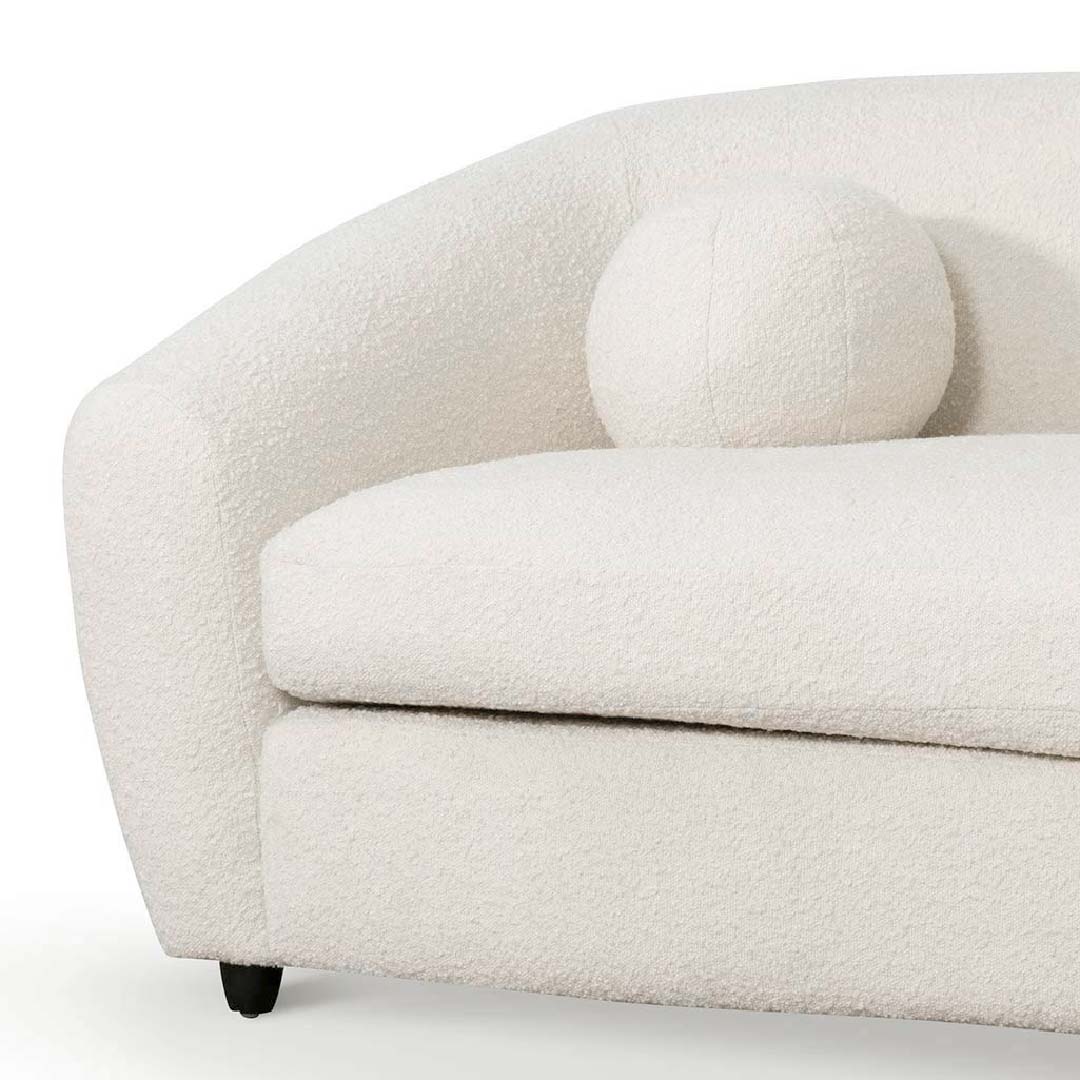 Hurst 3 Seater Sofa - Ivory White Boucle