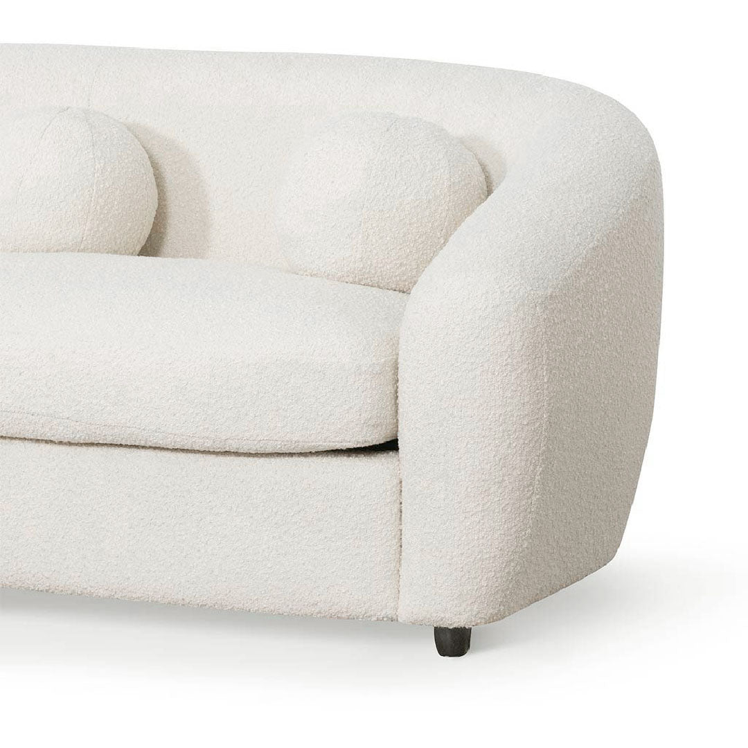 Hurst 3 Seater Sofa - Ivory White Boucle