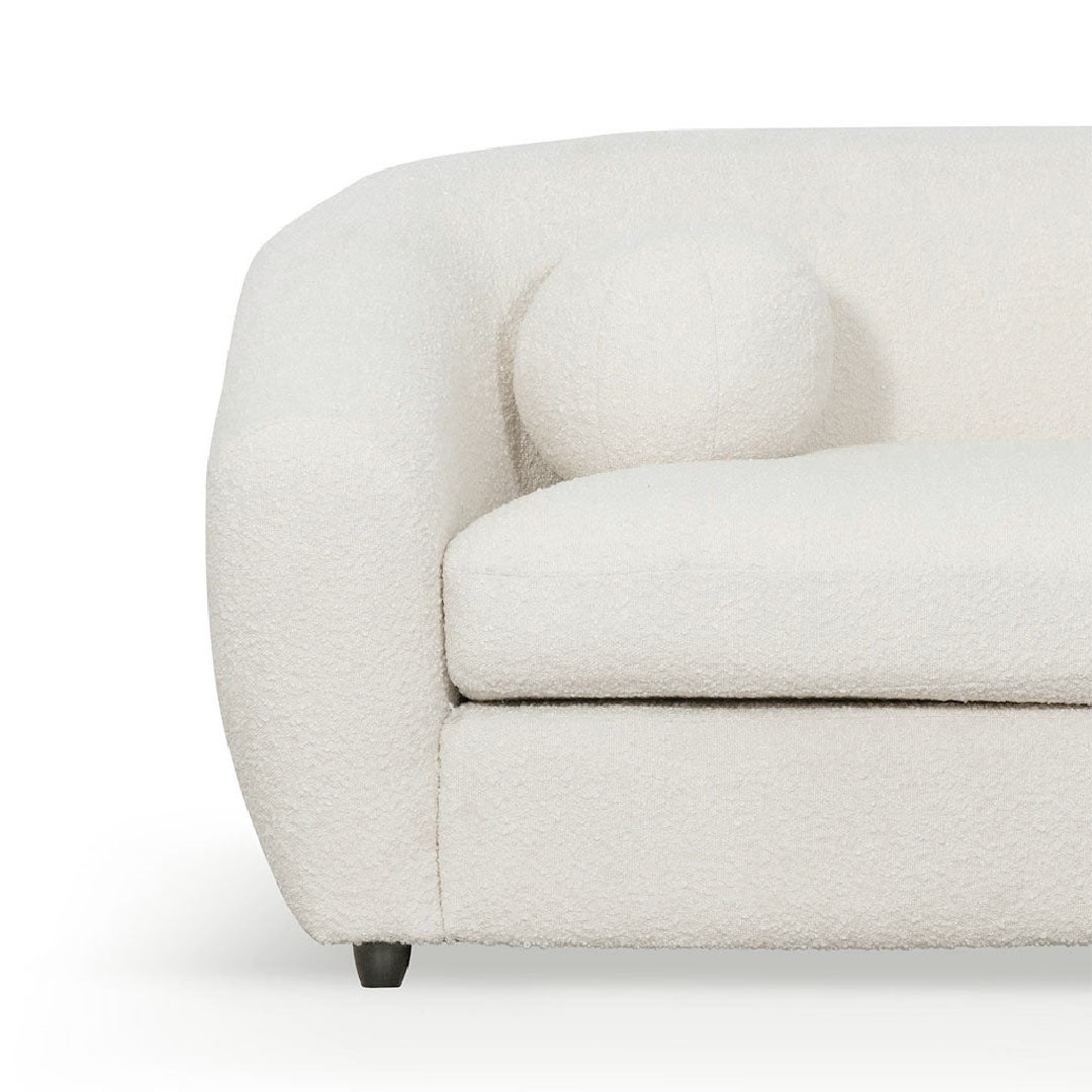 Hurst 3 Seater Sofa - Ivory White Boucle