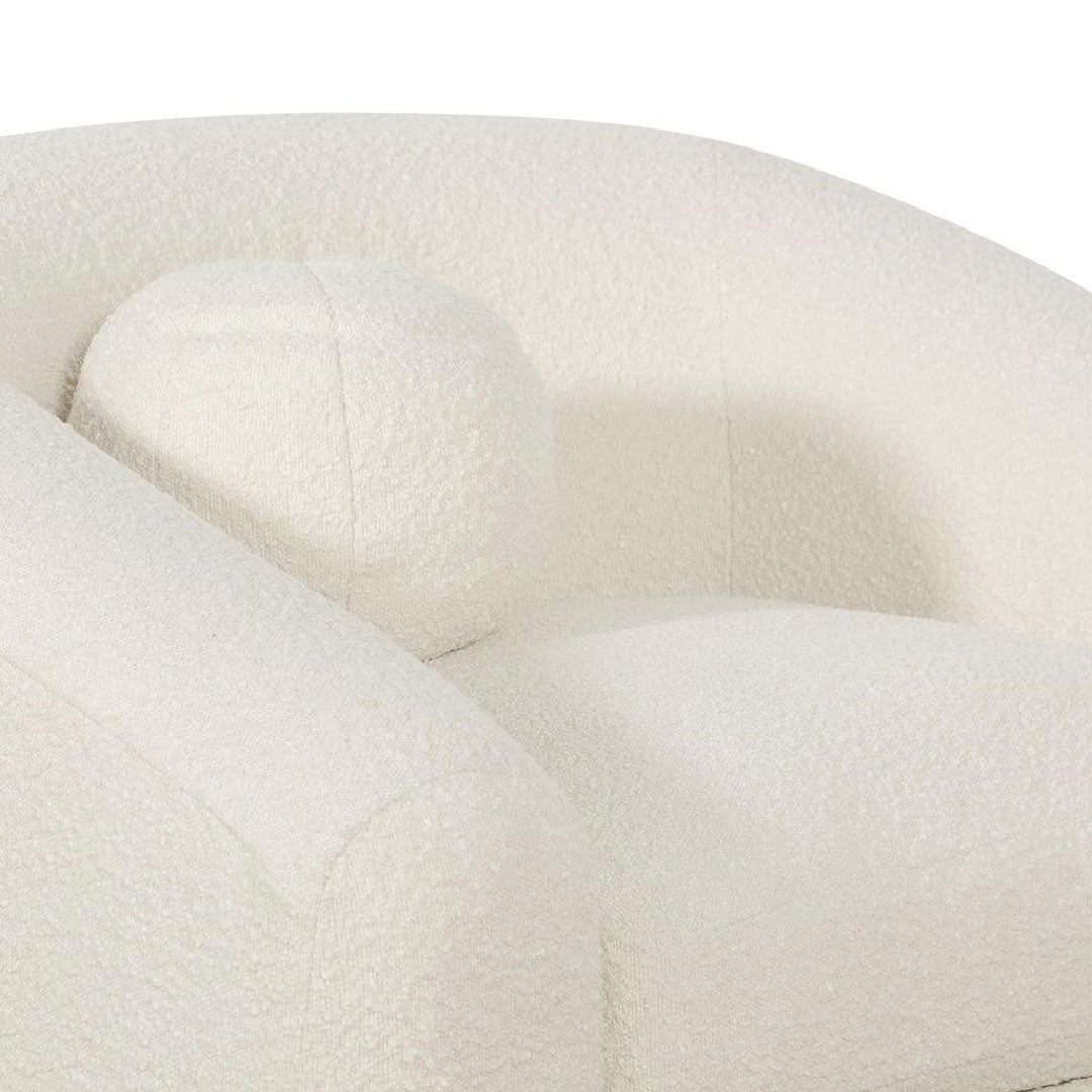 Armchair - Ivory White Boucle