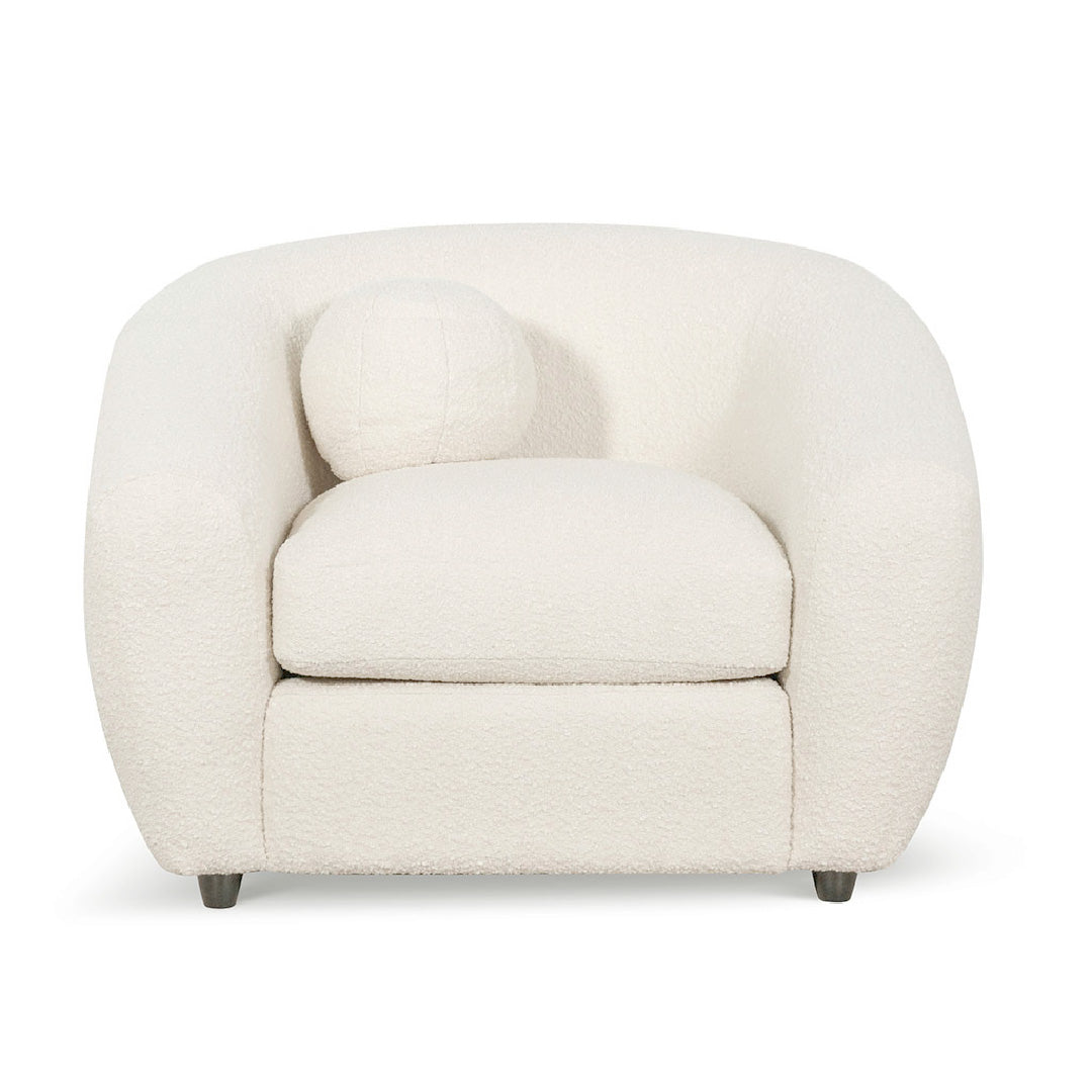 Armchair - Ivory White Boucle