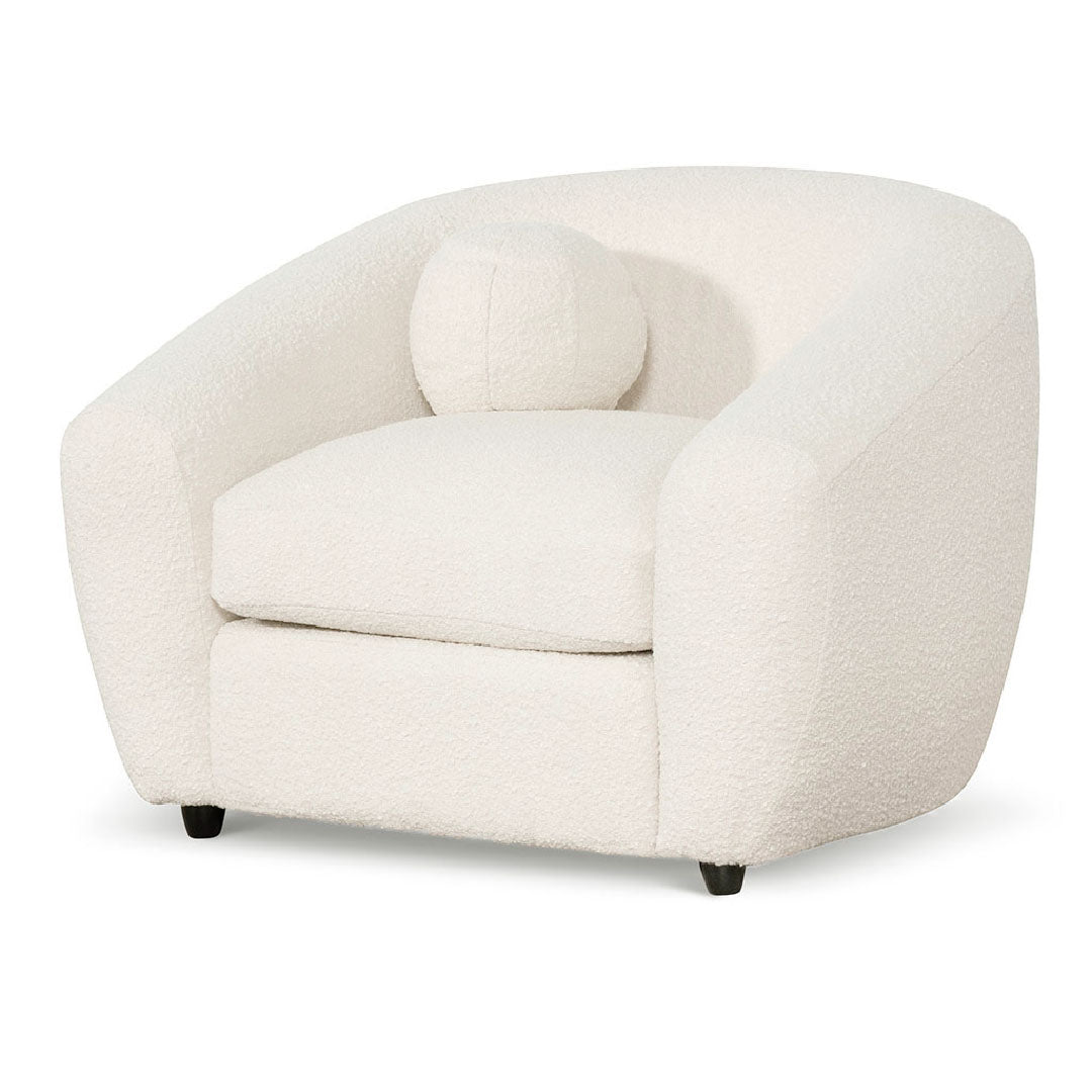 Armchair - Ivory White Boucle