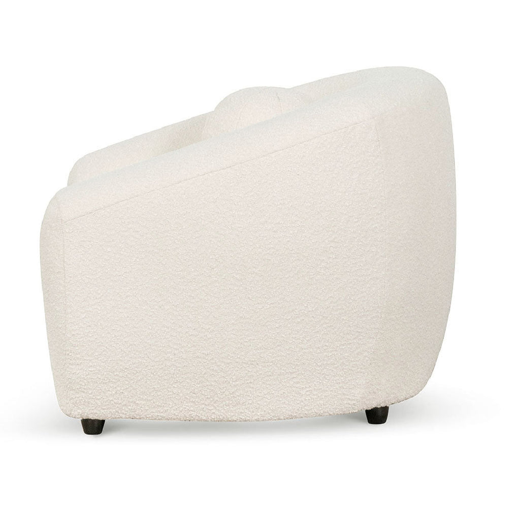 Armchair - Ivory White Boucle