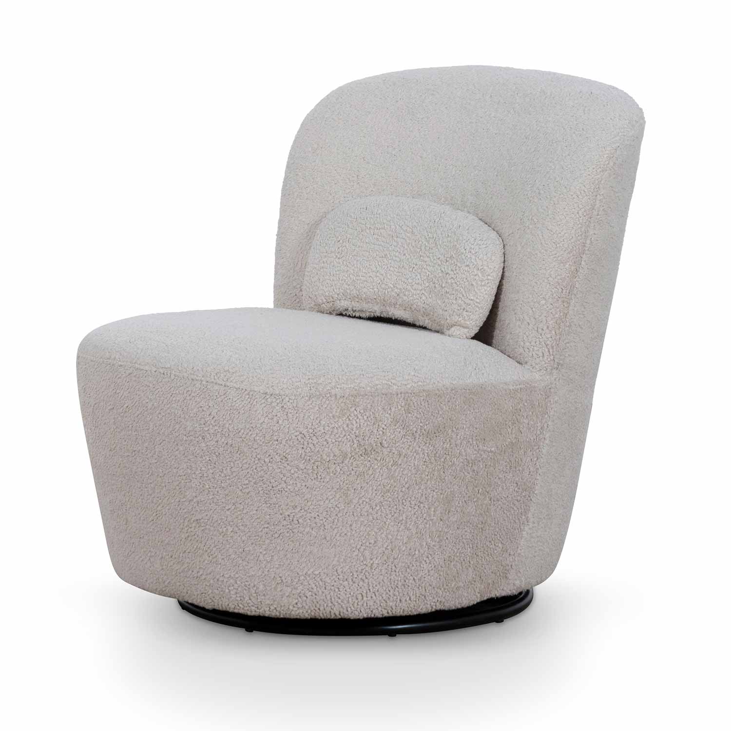 Ivory Teddy Swivel Lounge Chair