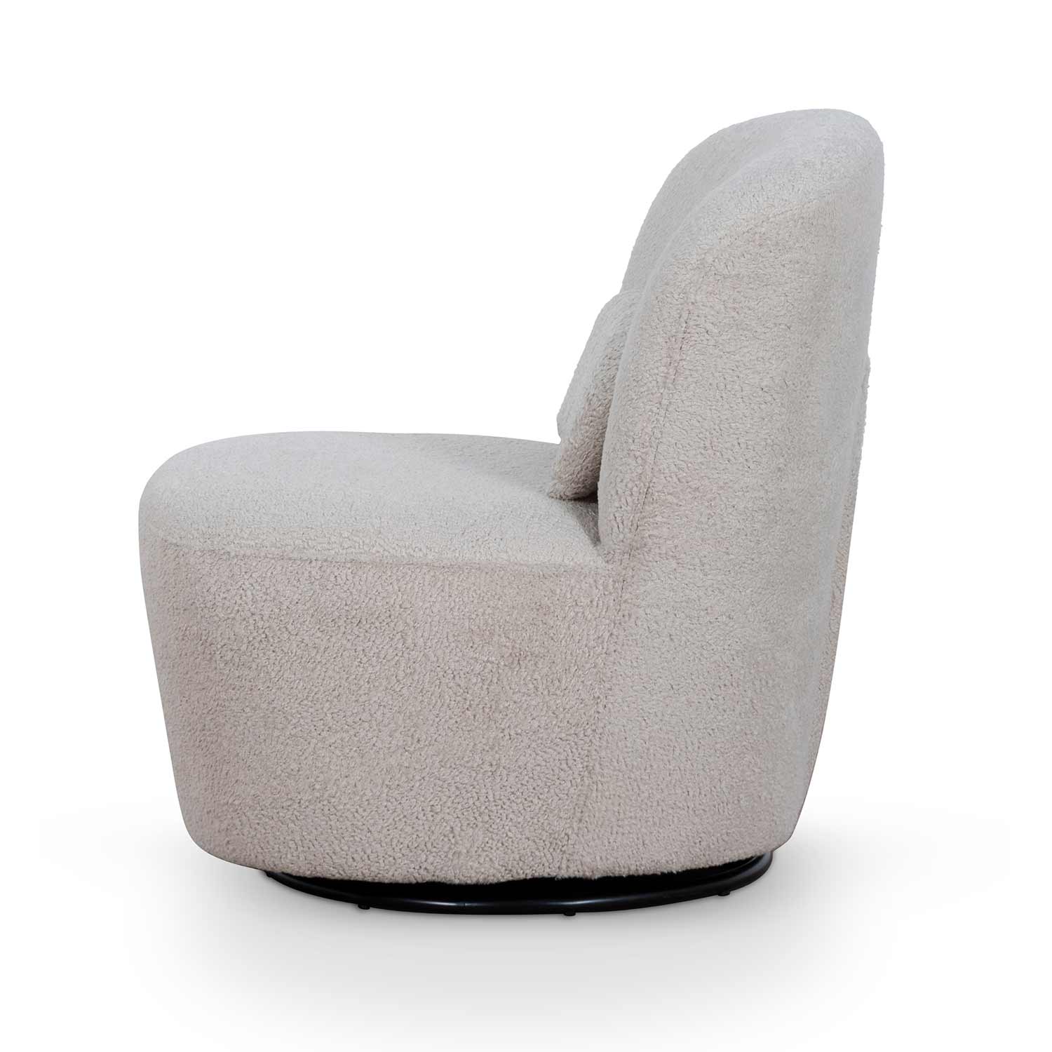 Ivory Teddy Swivel Lounge Chair