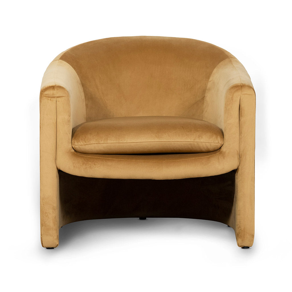 Velvet Armchair - Mustard