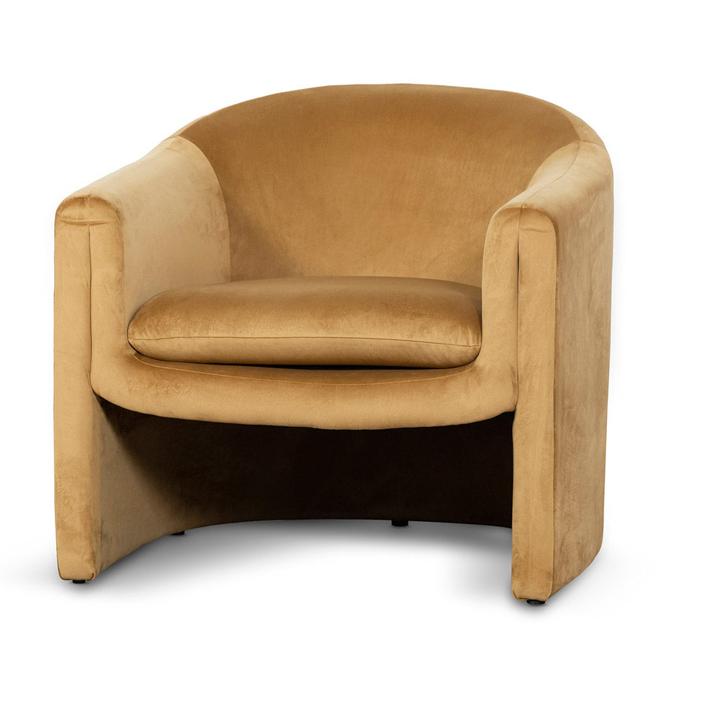 CLC6866-CA Velvet Armchair - Mustard