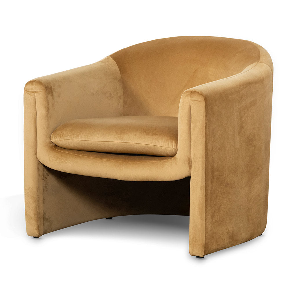 Velvet Armchair - Mustard