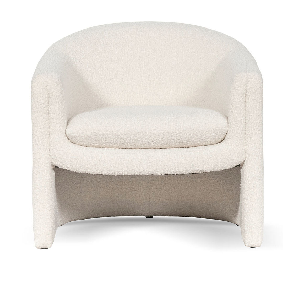 Armchair - Ivory White Boucle