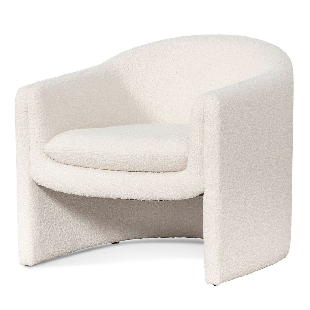 Armchair - Ivory White Boucle