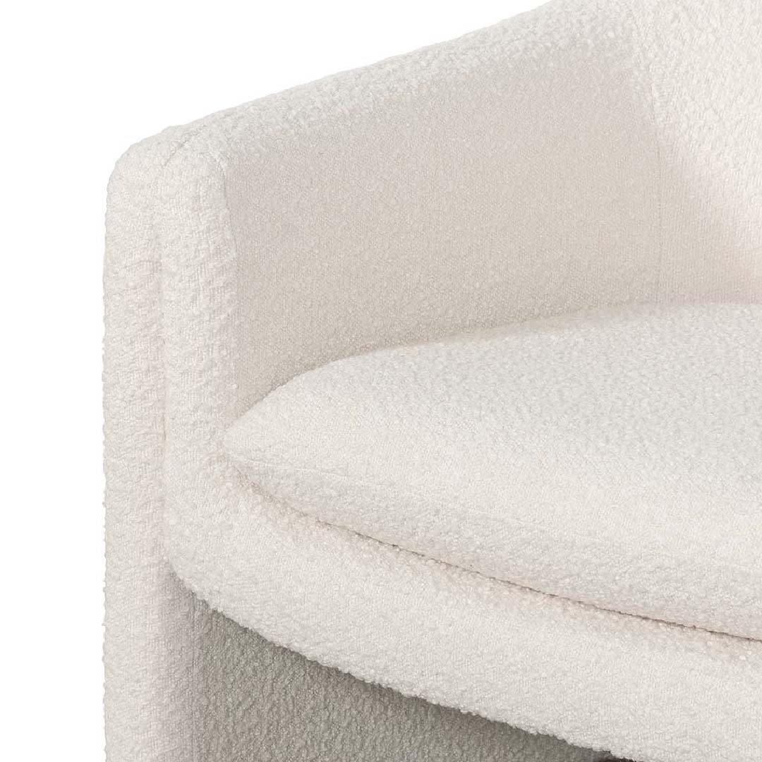 Armchair - Ivory White Boucle