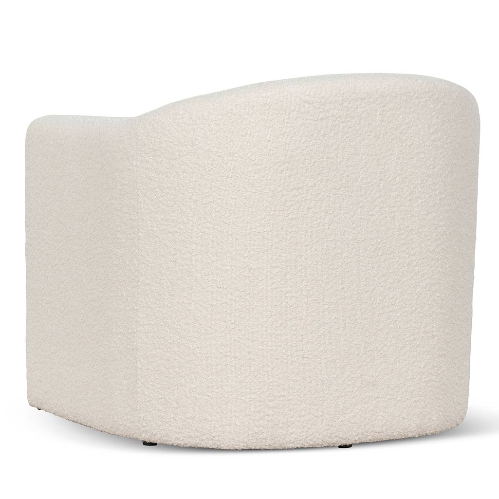 Armchair - Ivory White Boucle