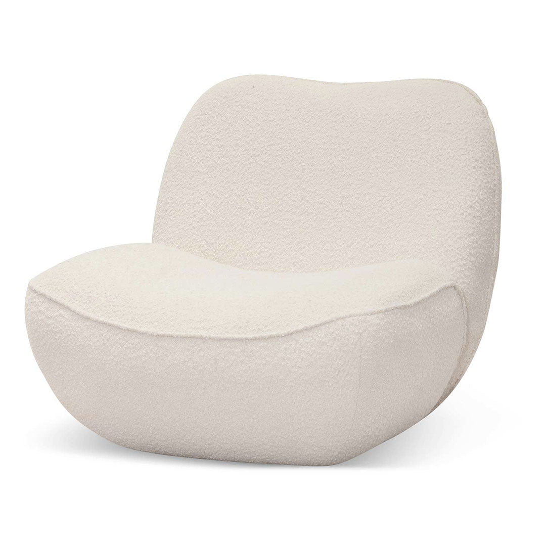 Dale Lounge Chair - Ivory White Boucle