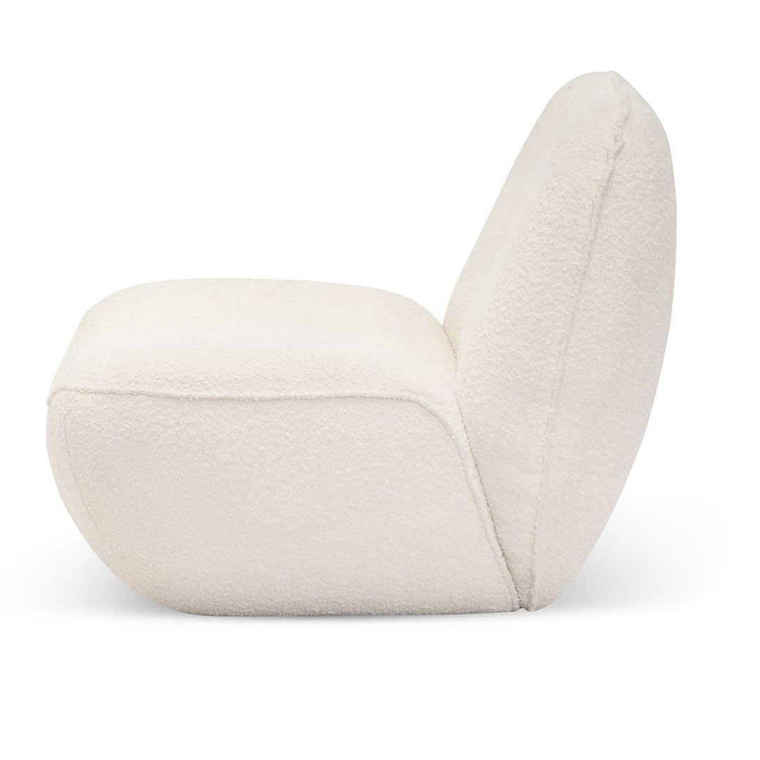 Dale Lounge Chair - Ivory White Boucle