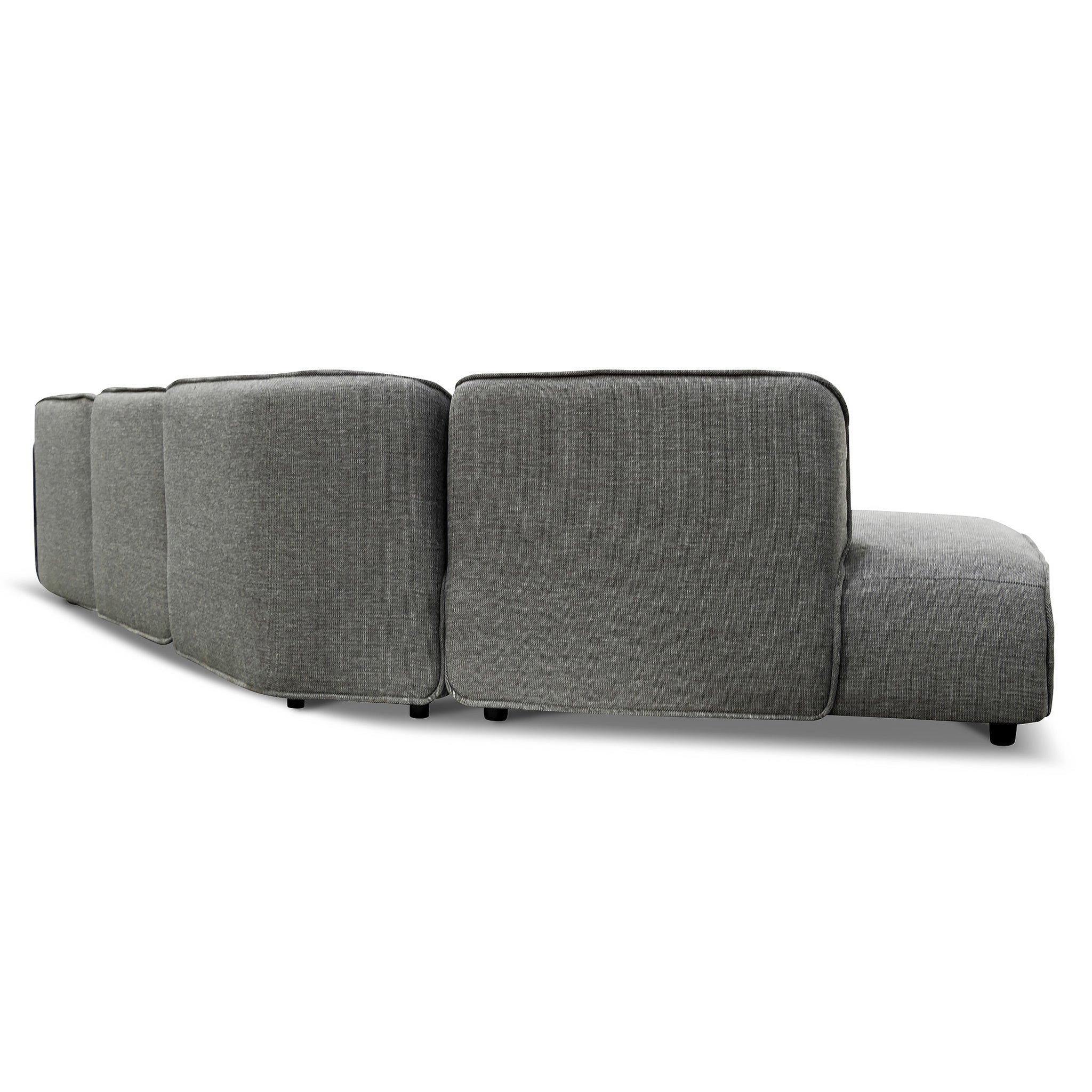 Alvaro Right Return Modular Fabric Corner Sofa - Graphite Grey