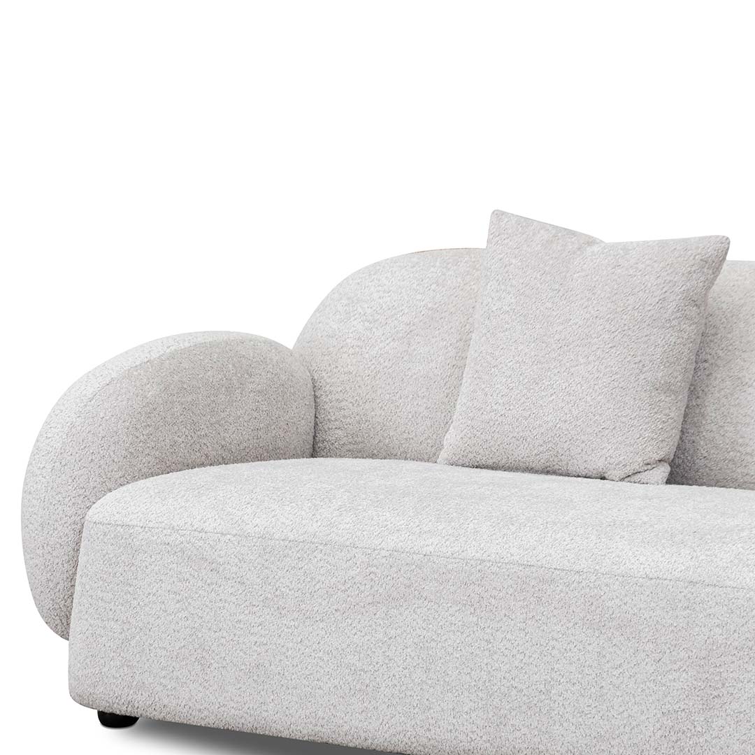 Salt White 3 Seater Fabric Sofa