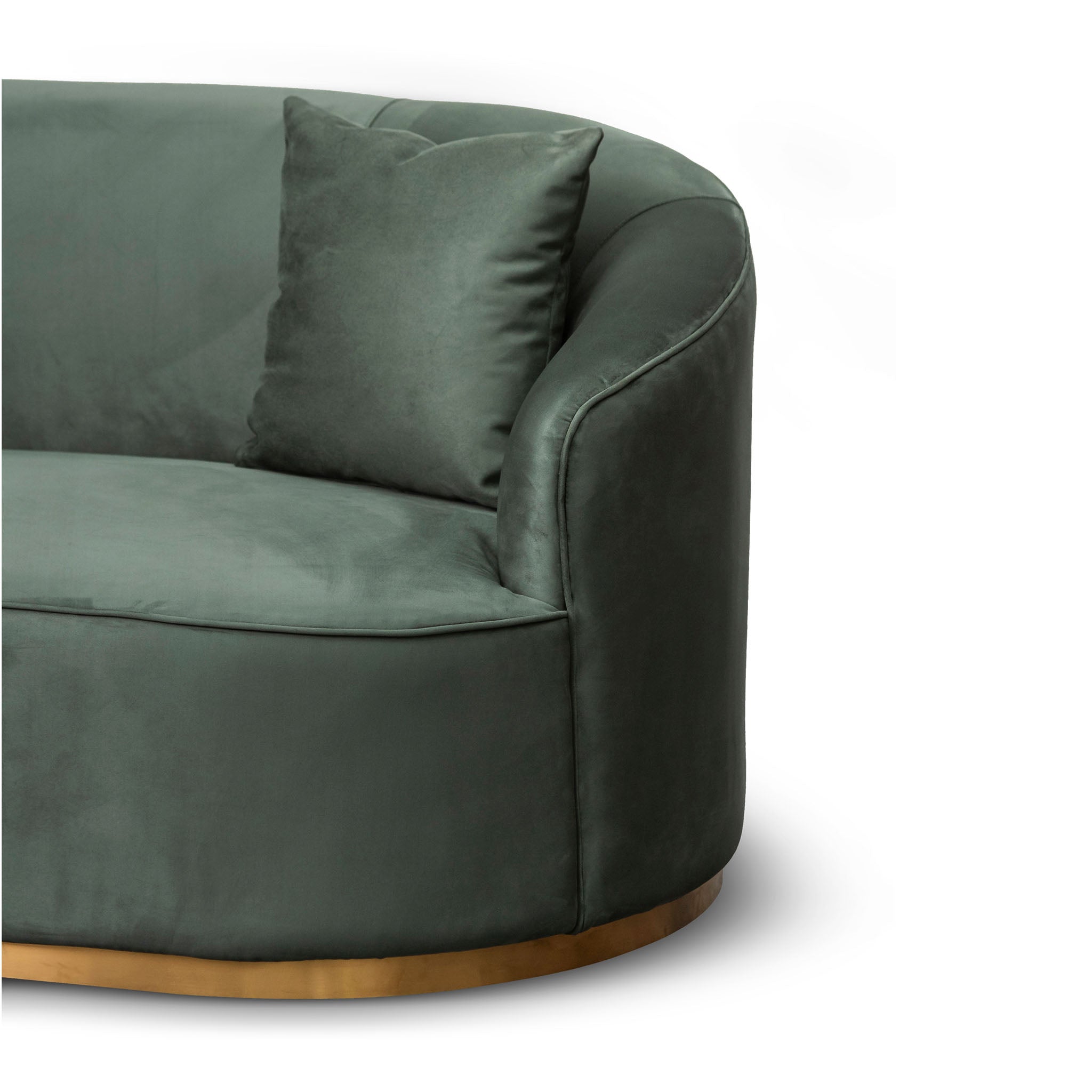 Dark Green Velvet 3 Seater Sofa