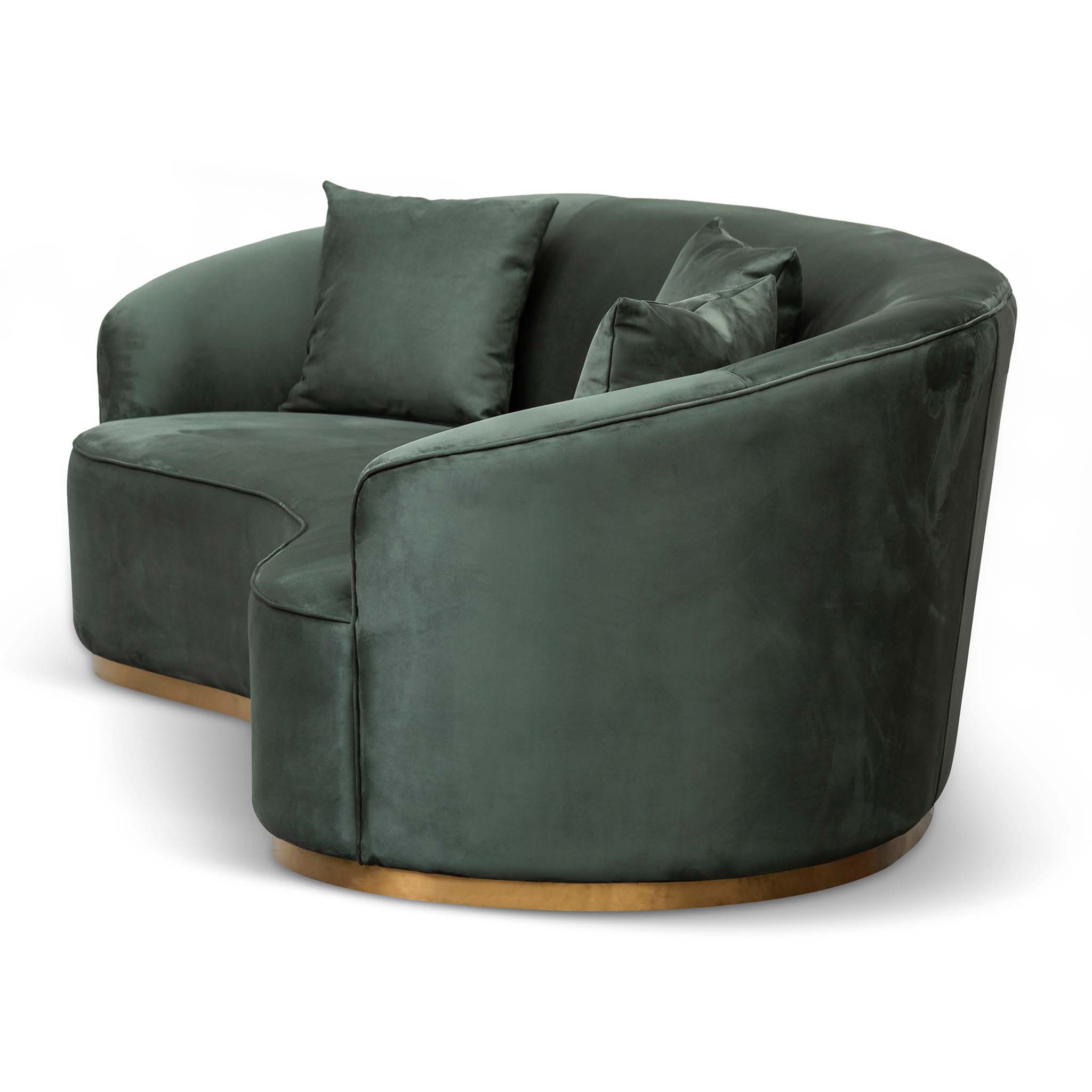 Dark Green Velvet 3 Seater Sofa