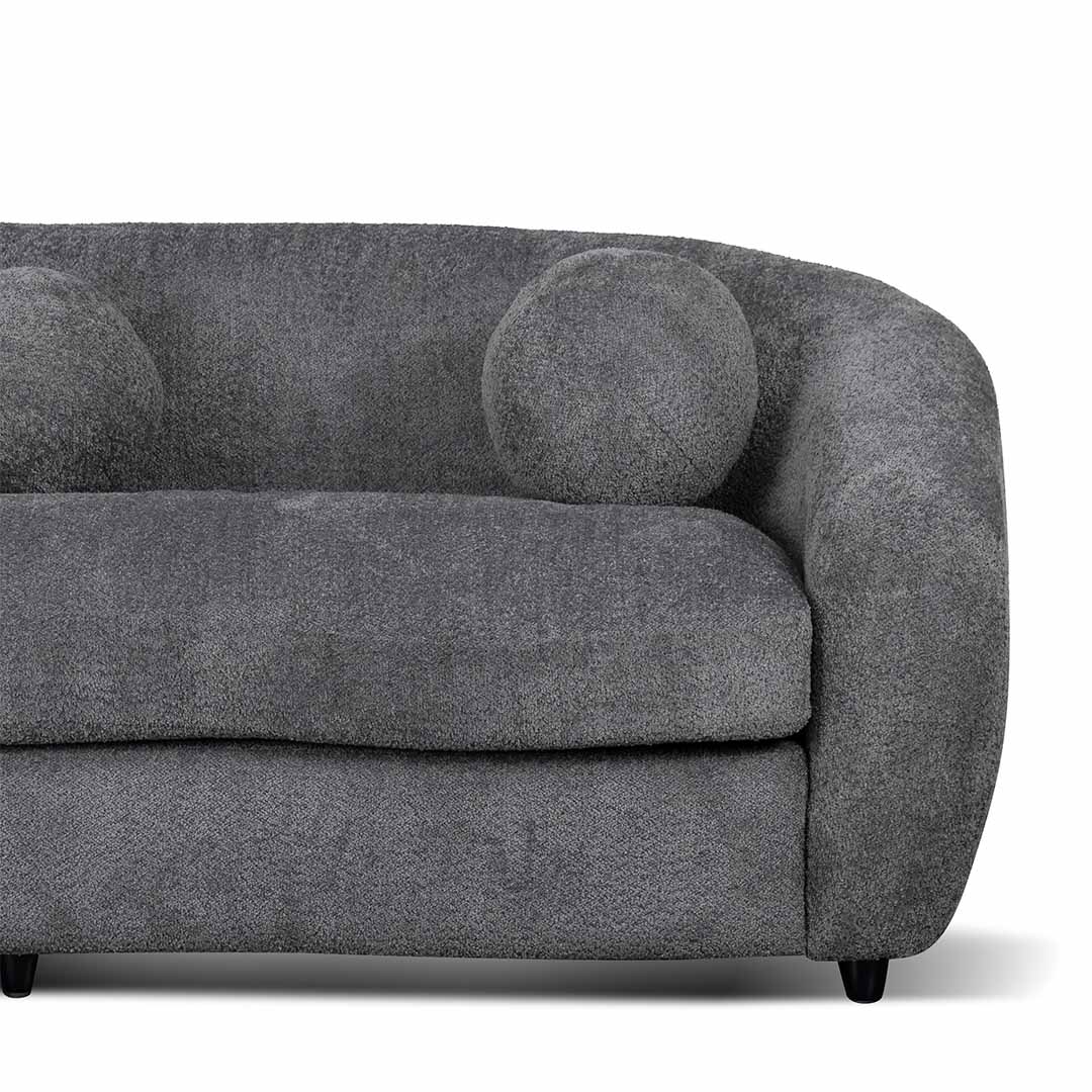 Hurst 3 Seater Fabric Sofa - Iron Grey