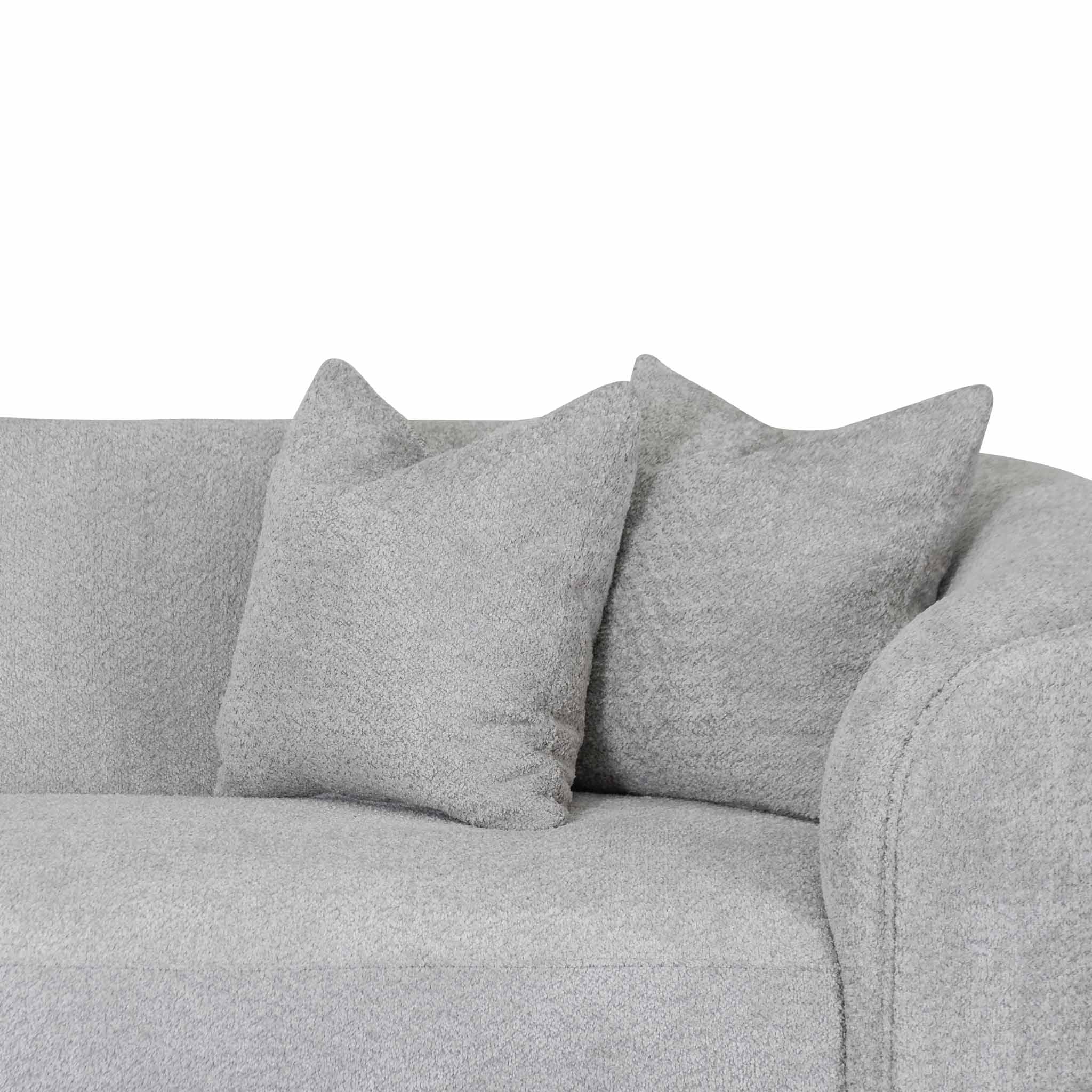 Carissa 4 Seater Sofa - Light Grey Fleece