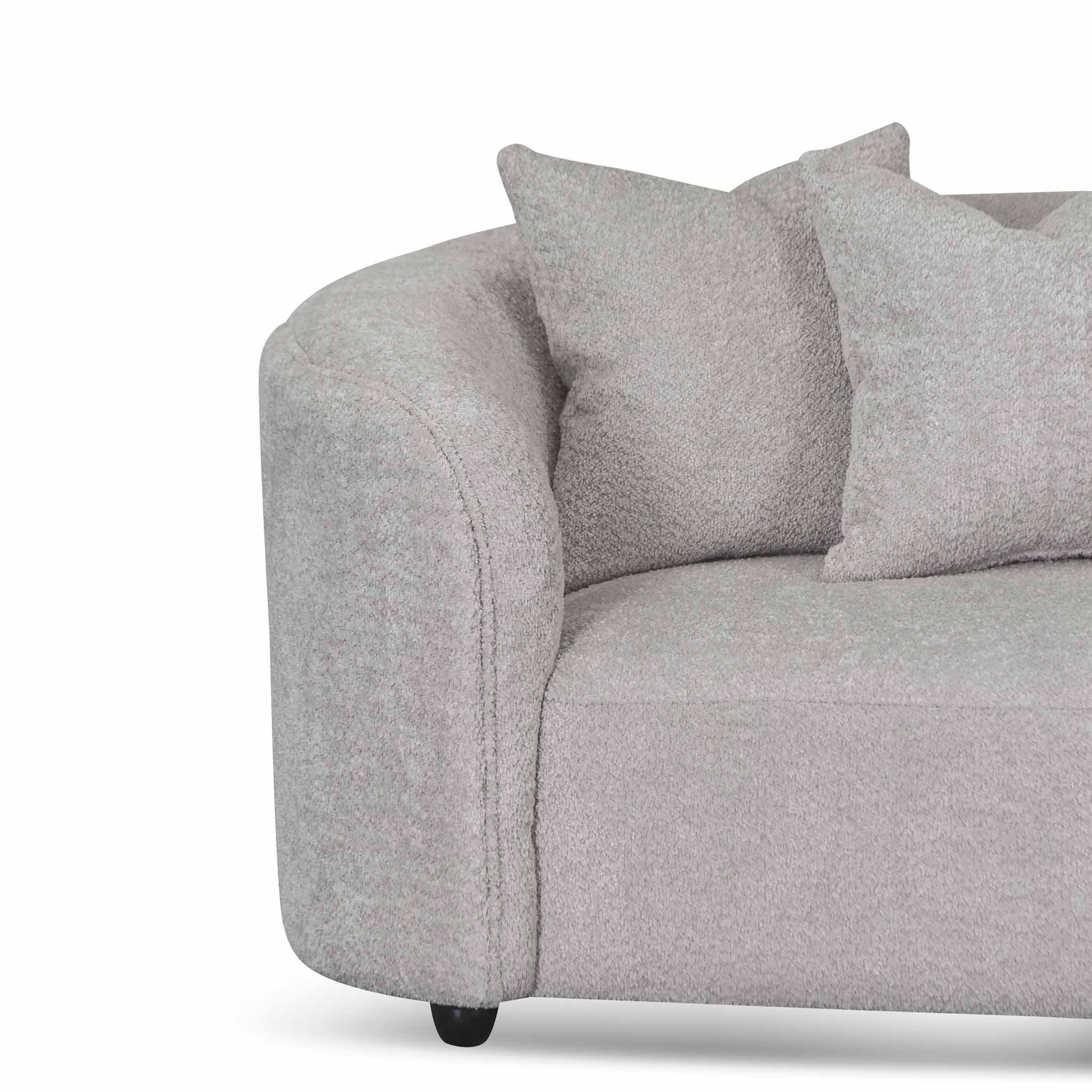 Carissa 4 Seater Sofa - Light Grey Fleece