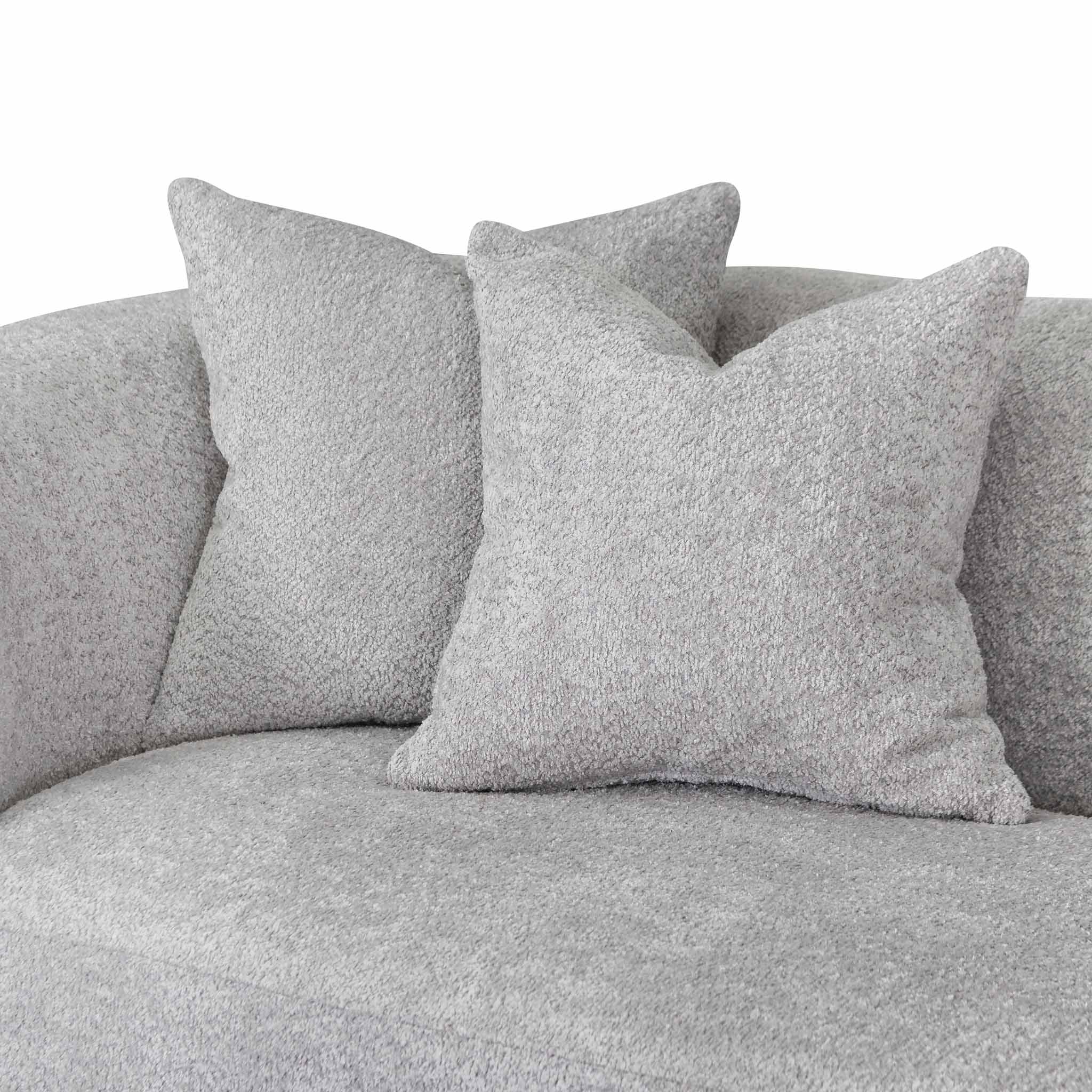 Carissa 4 Seater Sofa - Light Grey Fleece