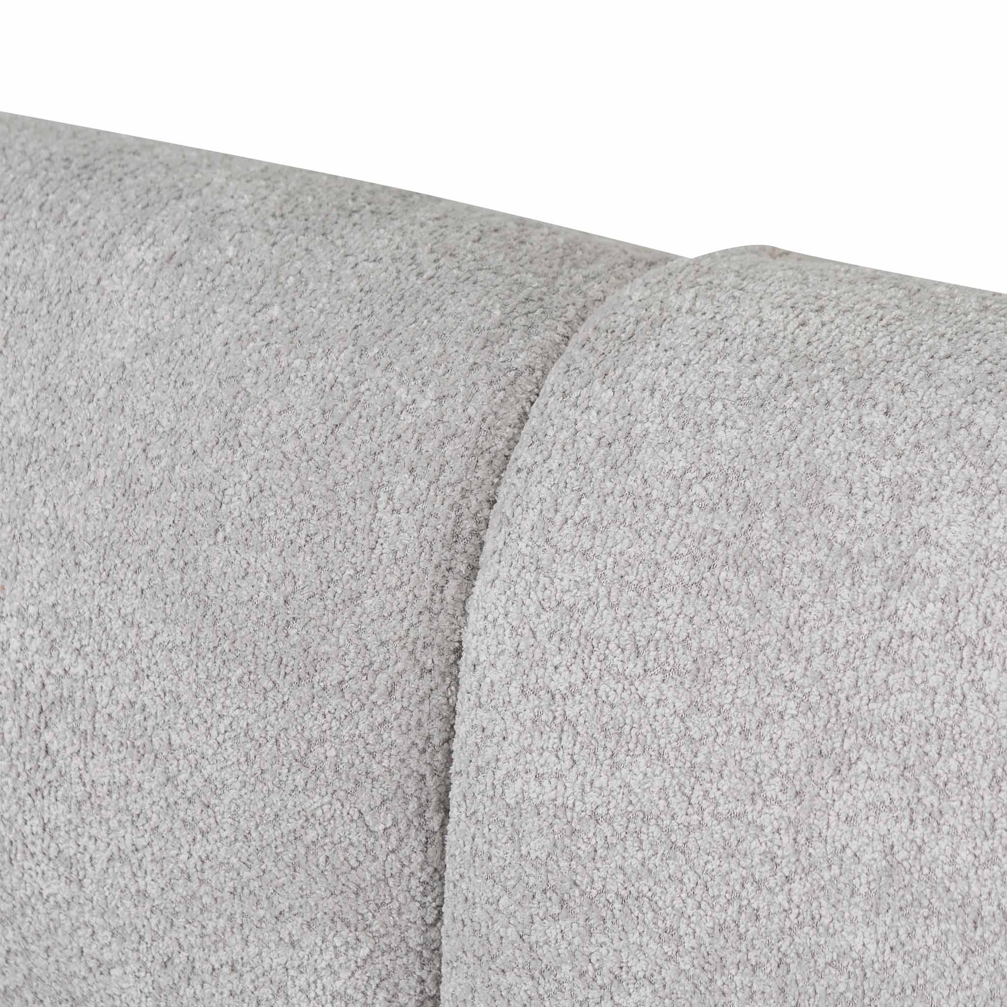 Carissa 4 Seater Sofa - Light Grey Fleece