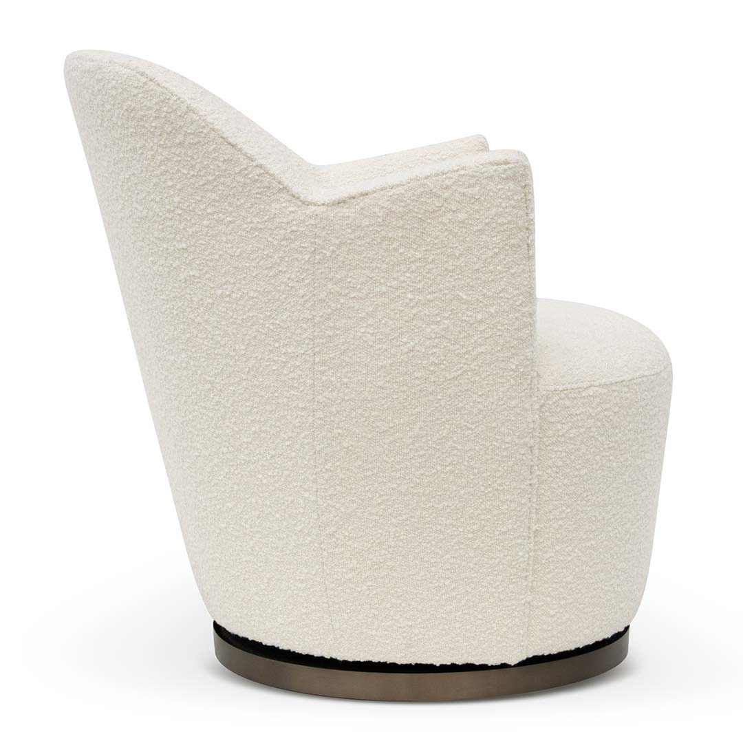 Armchair - Ivory White Boucle