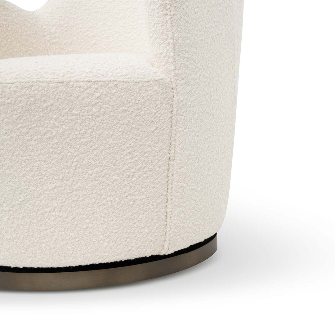 Armchair - Ivory White Boucle