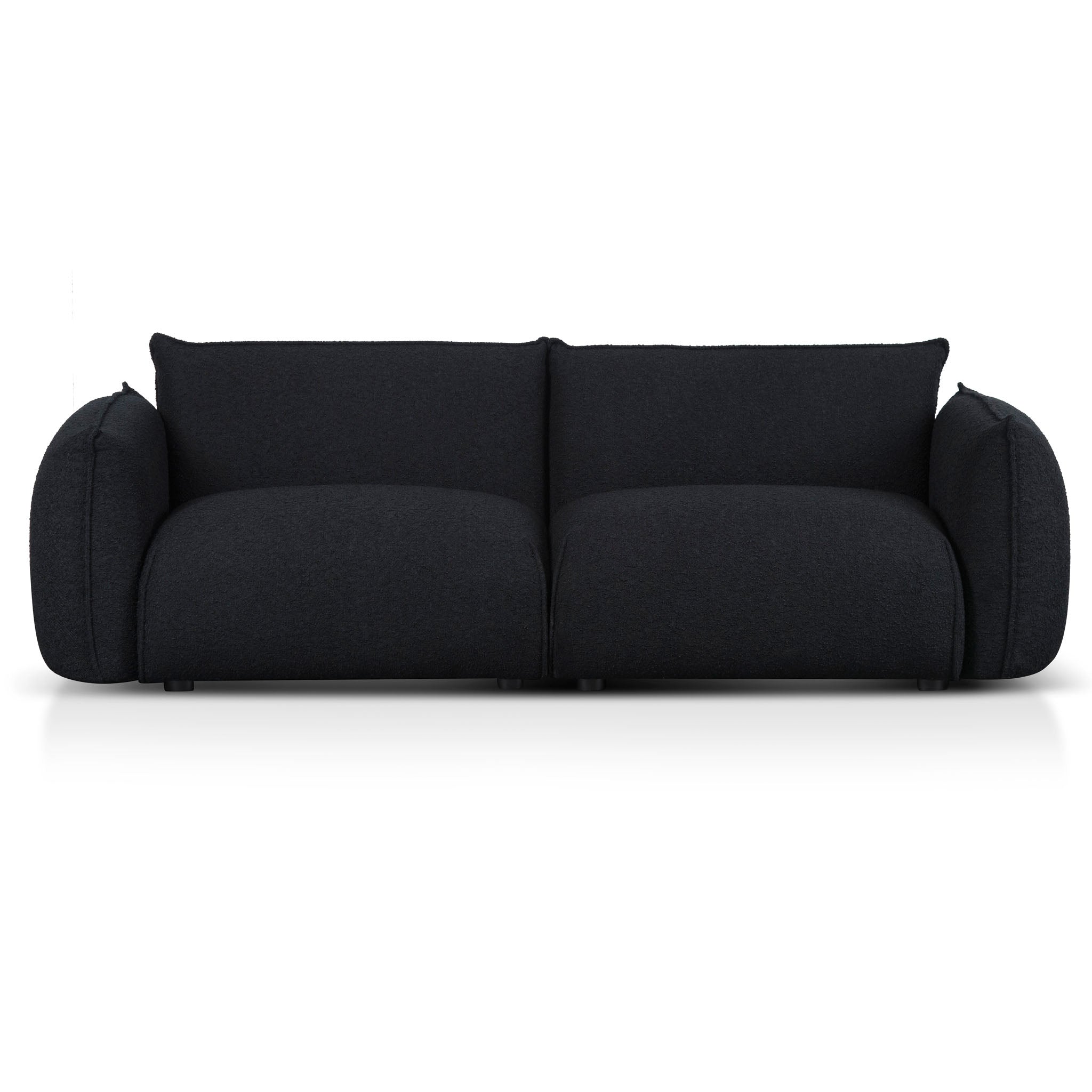 Black Boucle 3 Seater Sofa