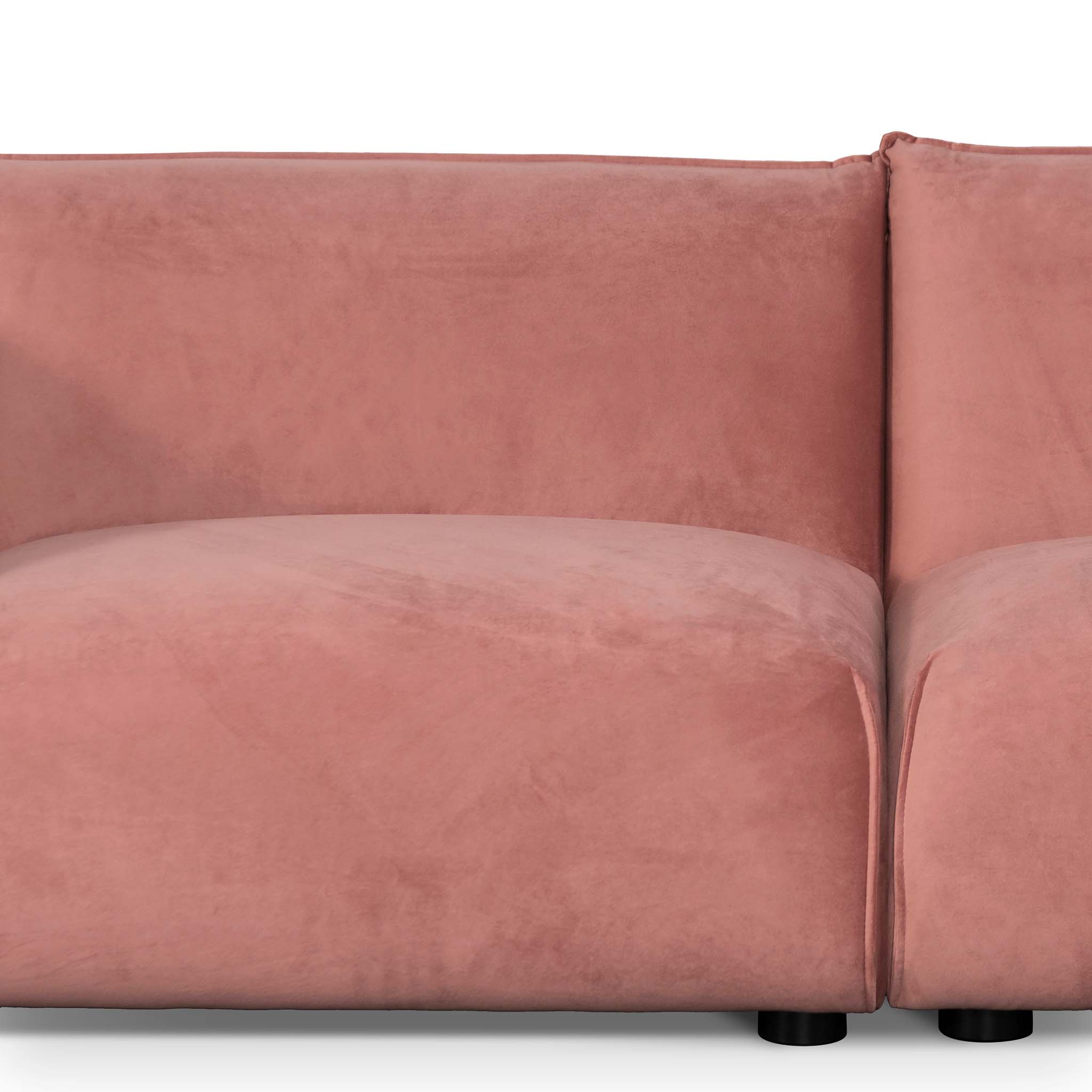 Blush Pink Velvet 3 Seater Sofa