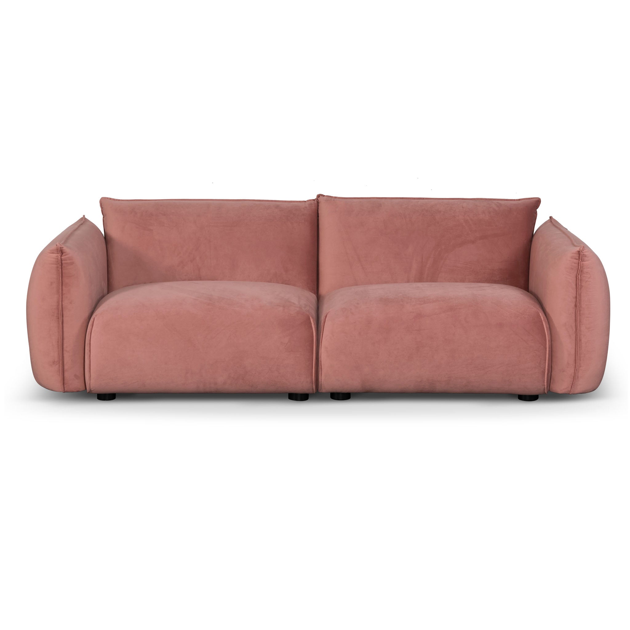 Blush Pink Velvet 3 Seater Sofa