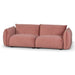 CLC8180-IG 3 Seater Sofa - Blush Pink Velvet With Brass Frame