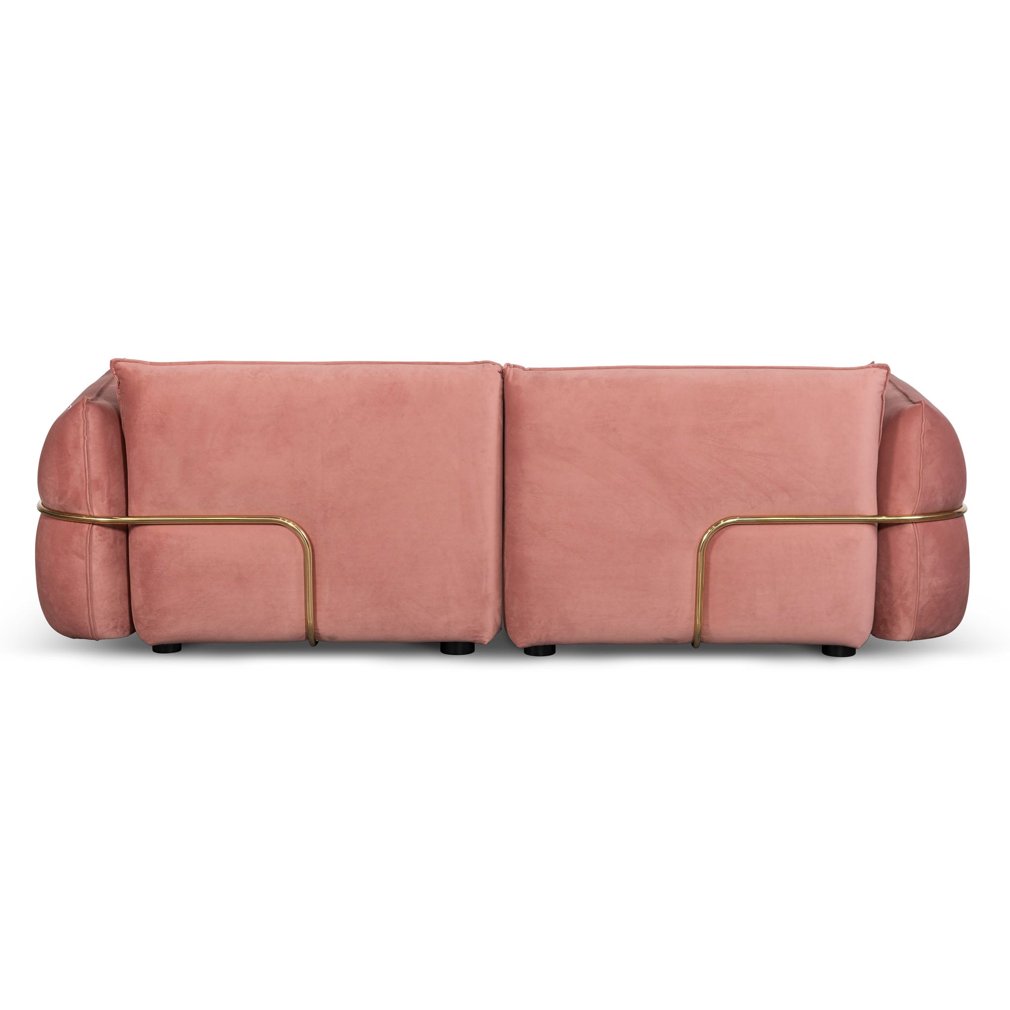 Blush Pink Velvet 3 Seater Sofa