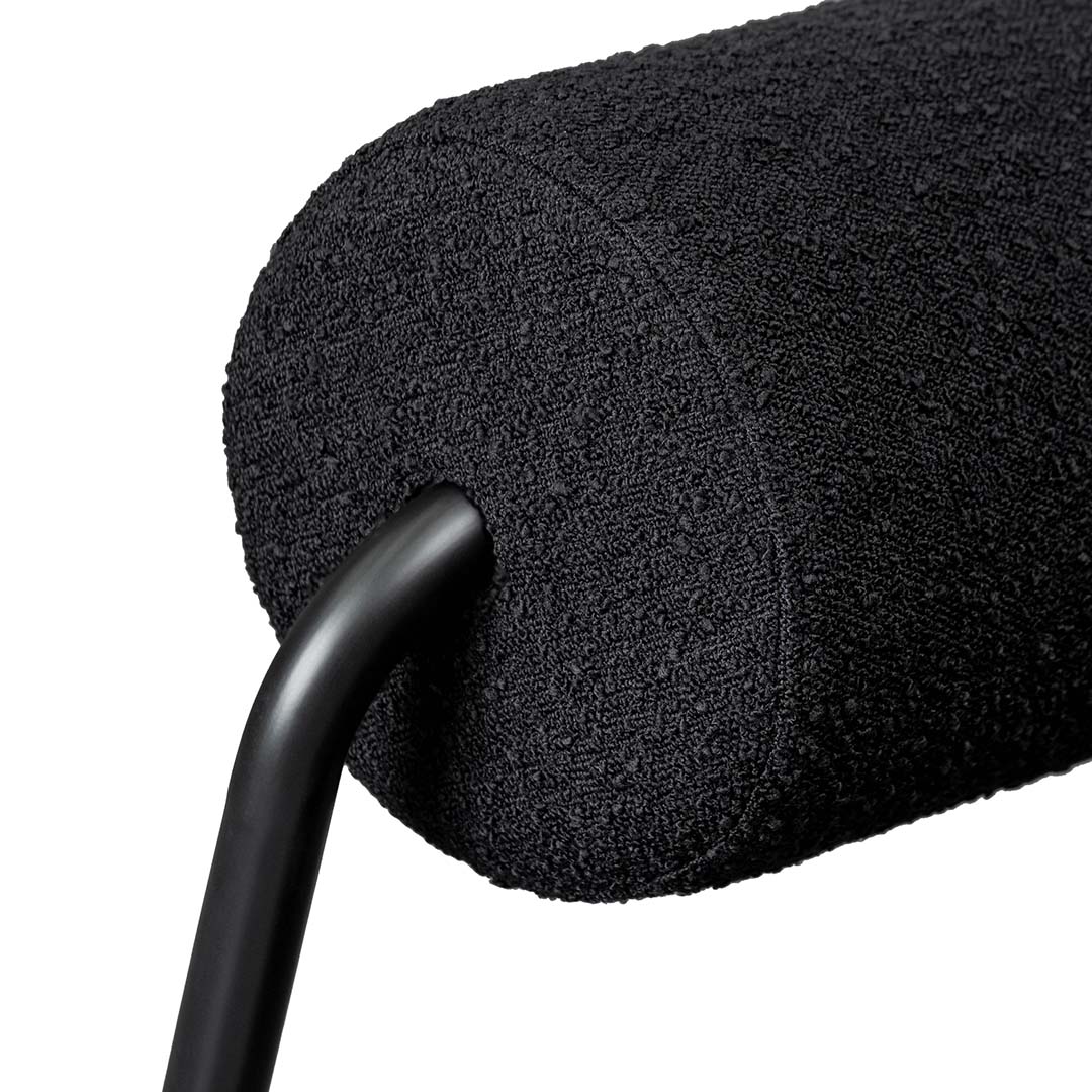 Black Boucle Lounge Chair