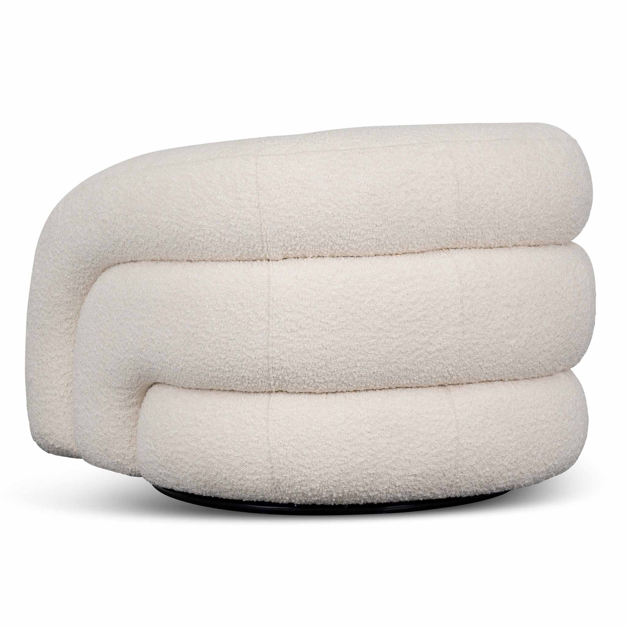 Armchair - Ivory White Boucle