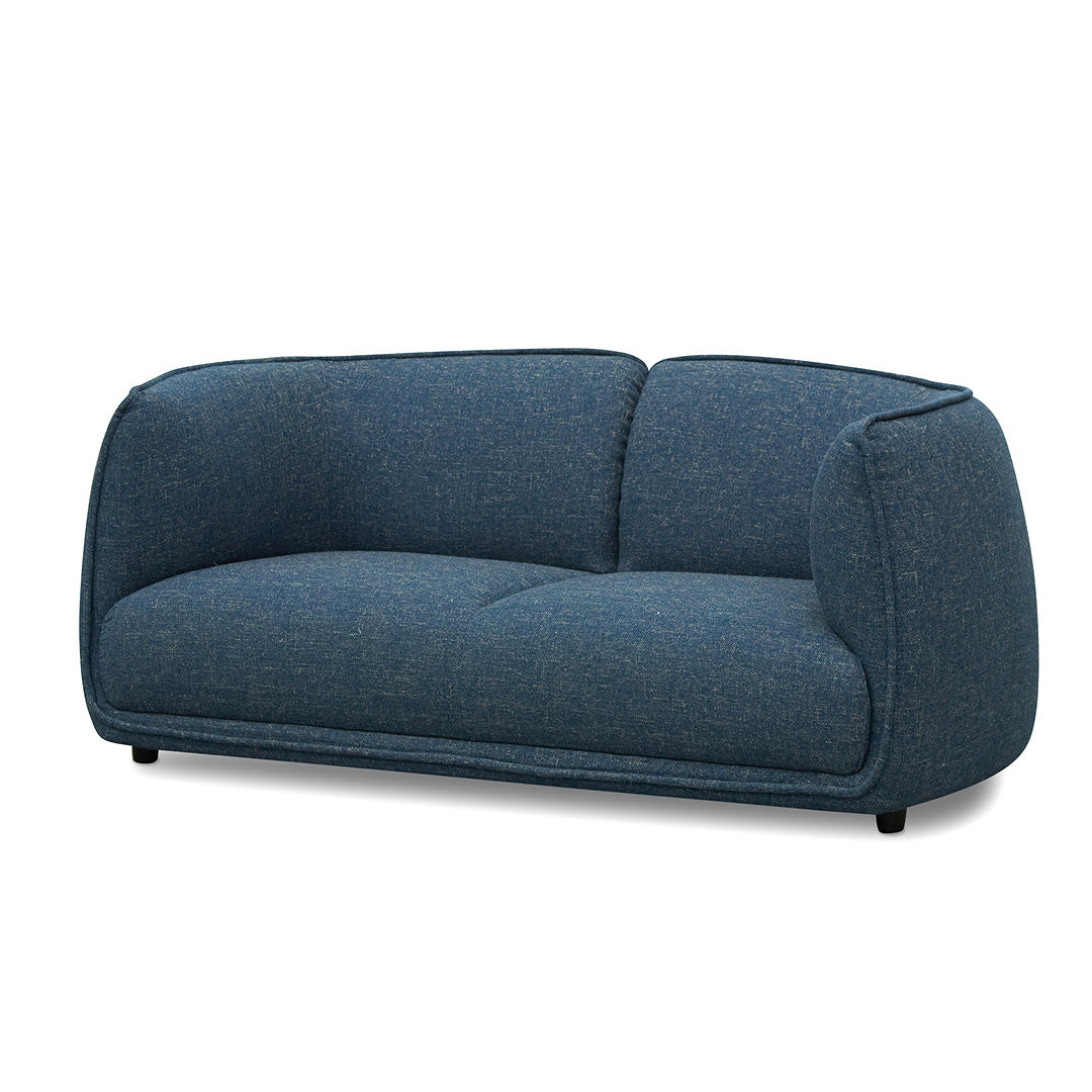 Dark Blue 2 Seater Fabric Sofa