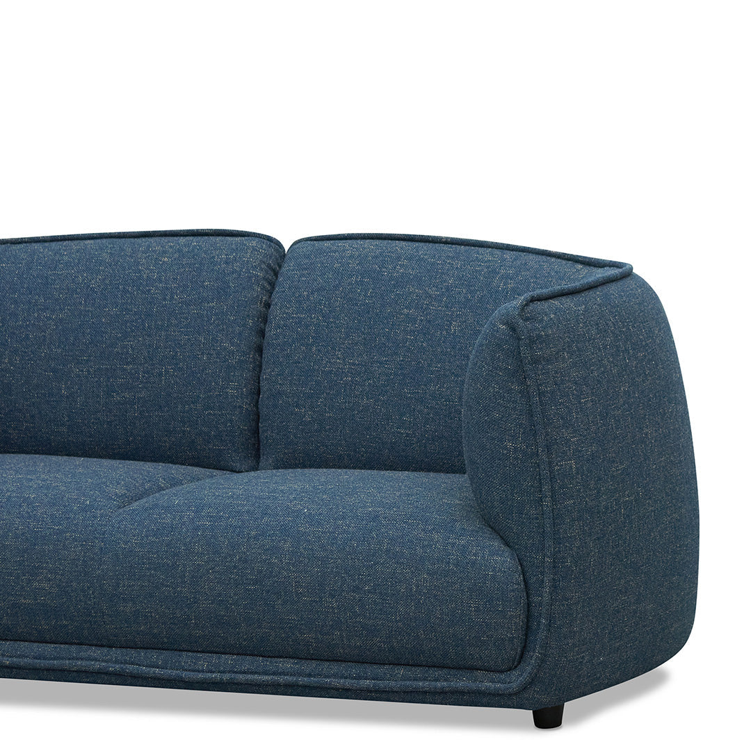 Dark Blue 2 Seater Fabric Sofa