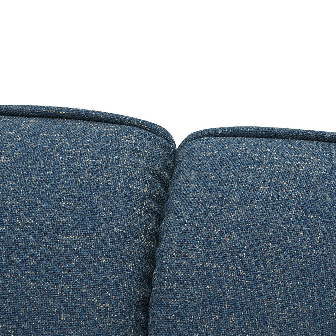 Dark Blue 2 Seater Fabric Sofa