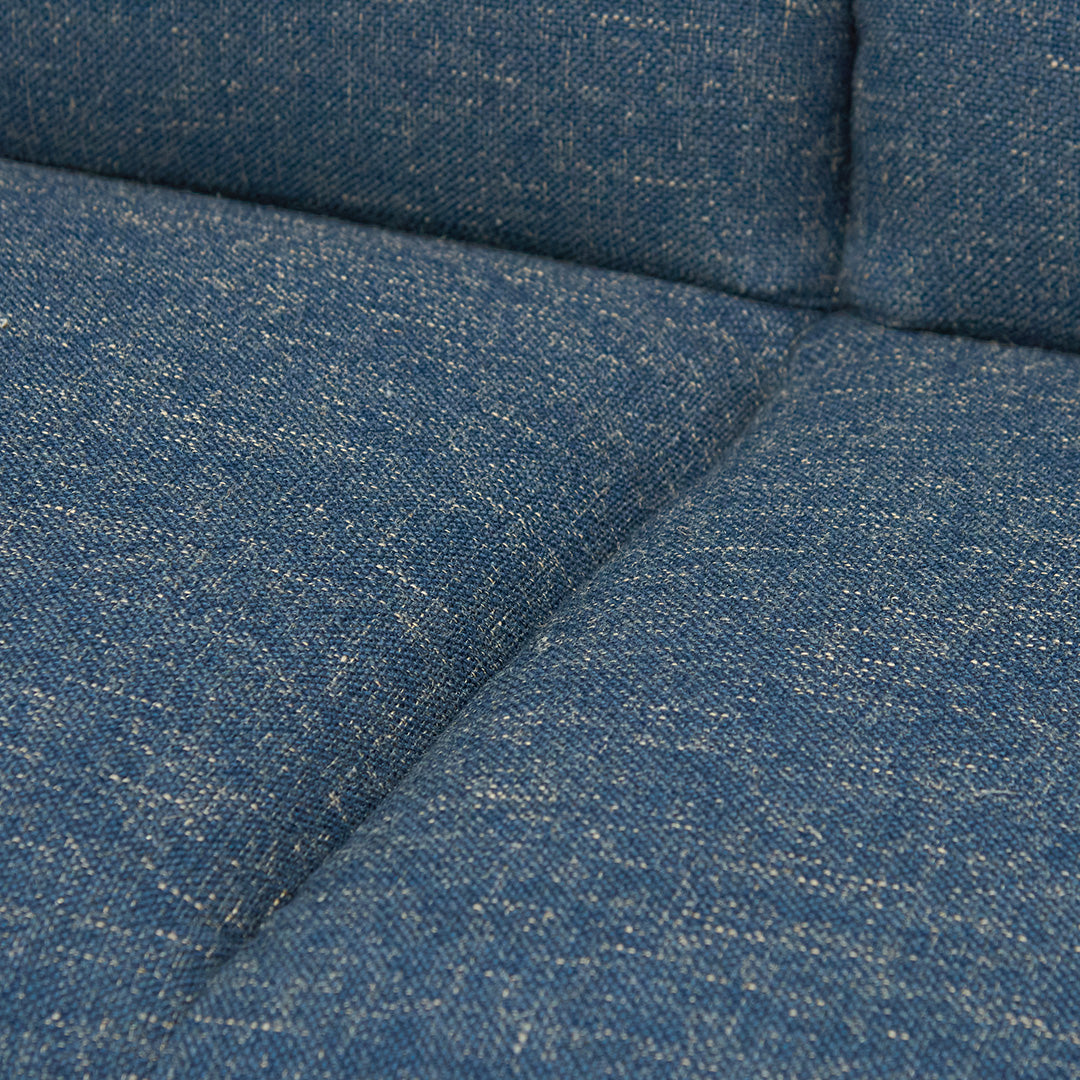 Dark Blue 2 Seater Fabric Sofa