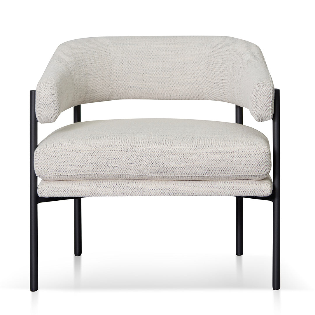 Rustic Beige Fabric Armchair