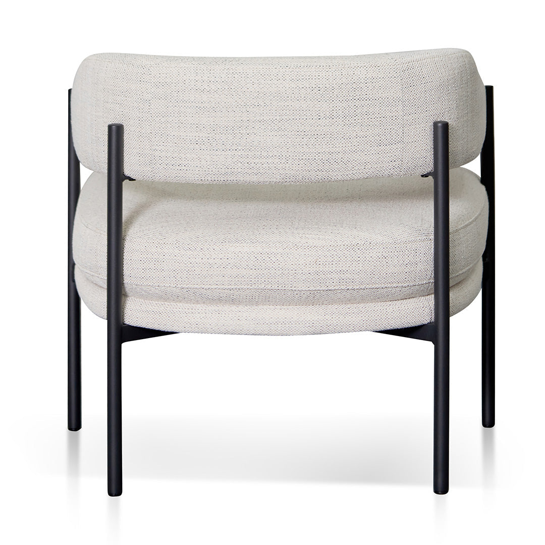 Rustic Beige Fabric Armchair