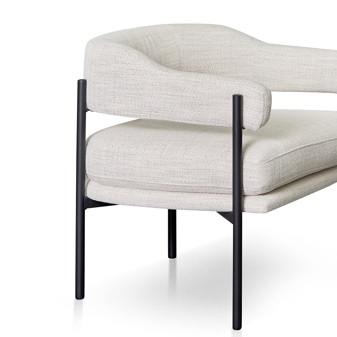 Rustic Beige Fabric Armchair