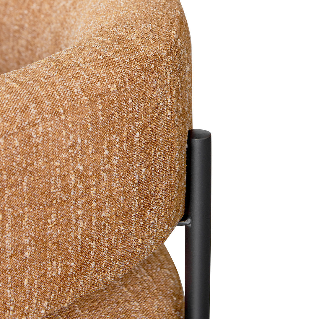 Ginger Brown Fabric Armchair