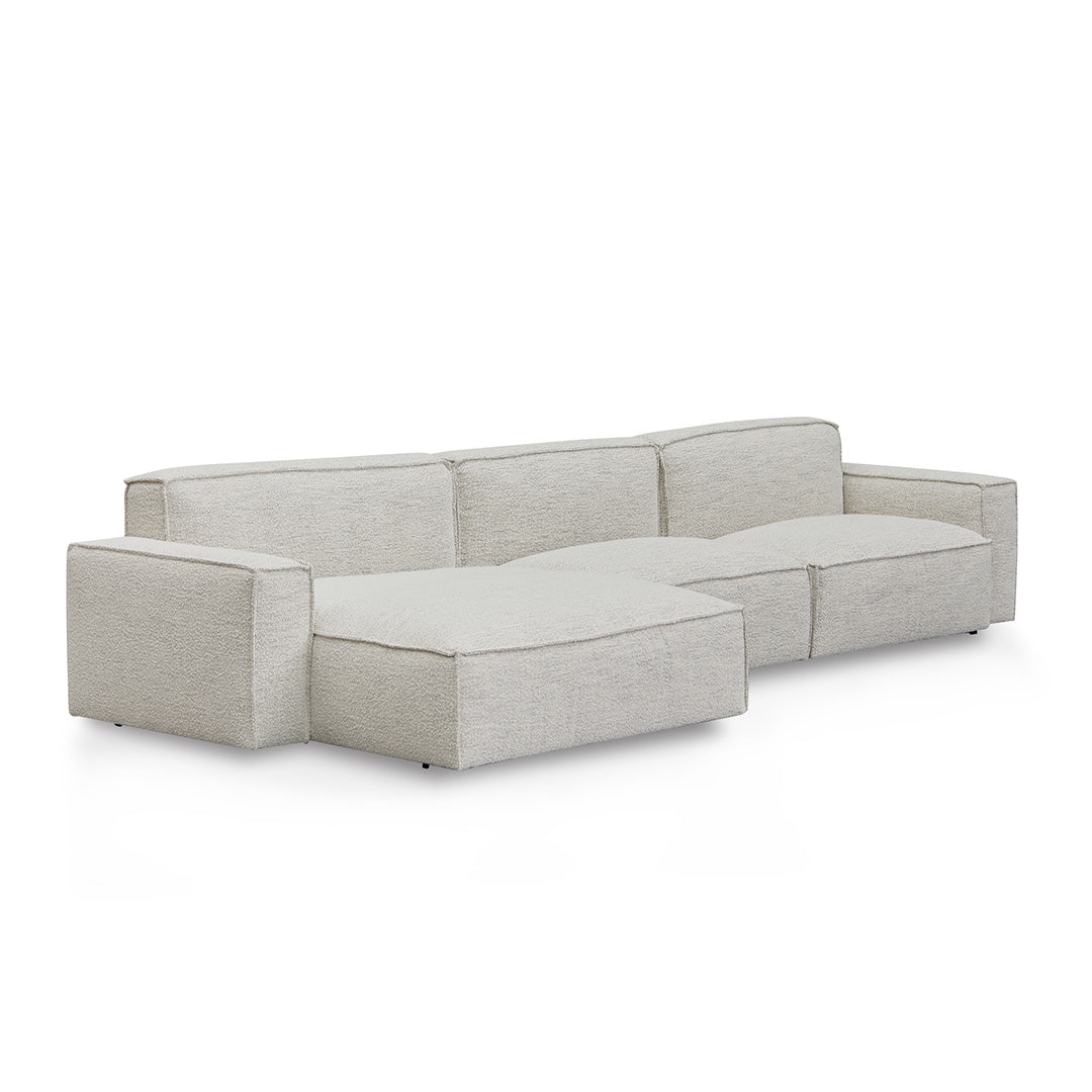 Left Chaise Fabric Sofa - Fog Grey