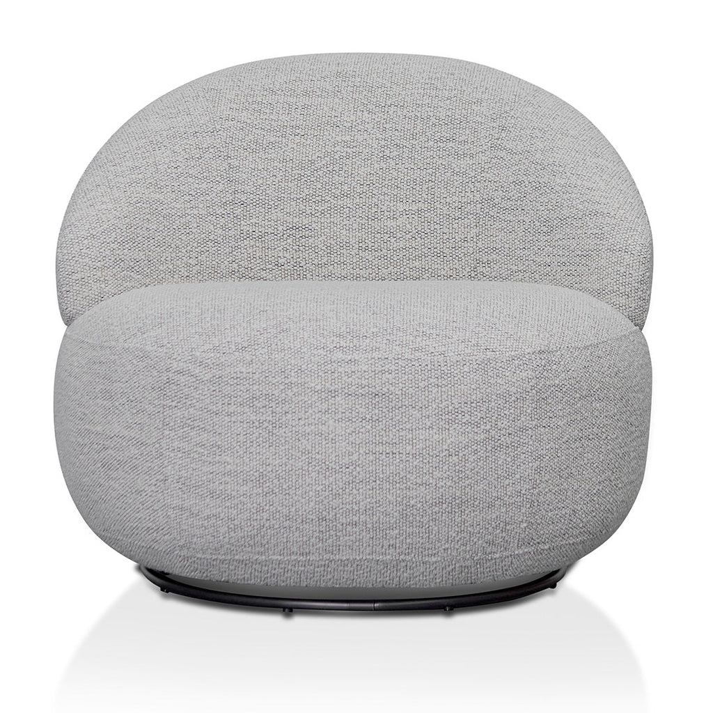 Fog Grey Swivel Fabric Lounge Chair