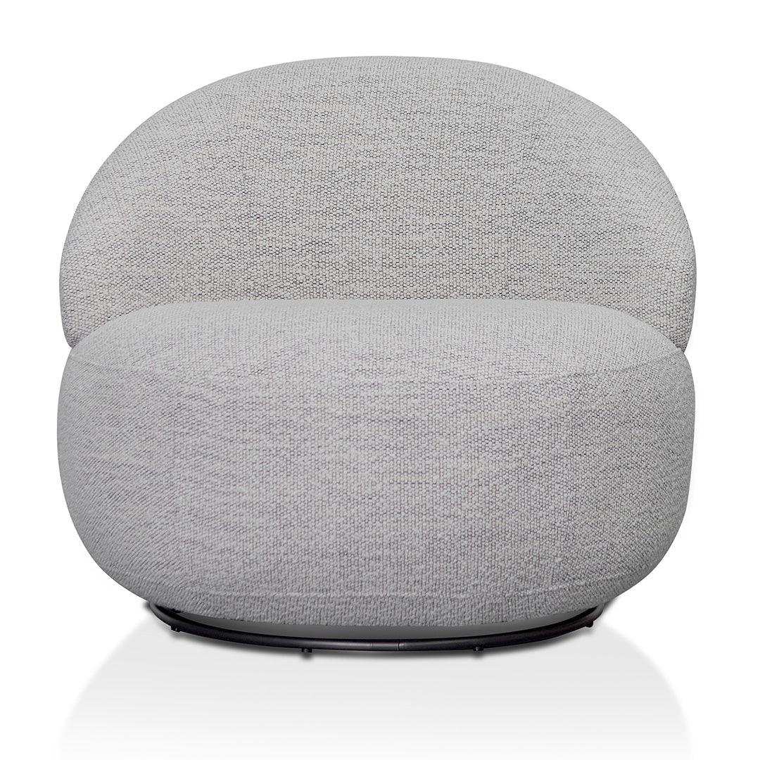 Fog Grey Swivel Fabric Lounge Chair