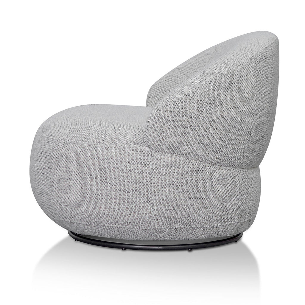 Fog Grey Swivel Fabric Lounge Chair