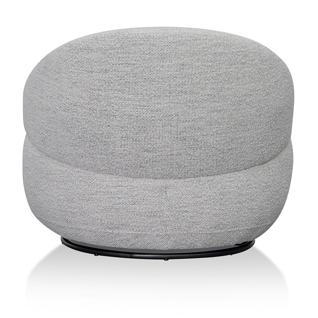 Fog Grey Swivel Fabric Lounge Chair